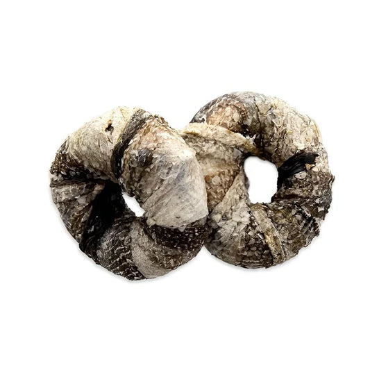 Donuts de peau de cabillaud pour chien