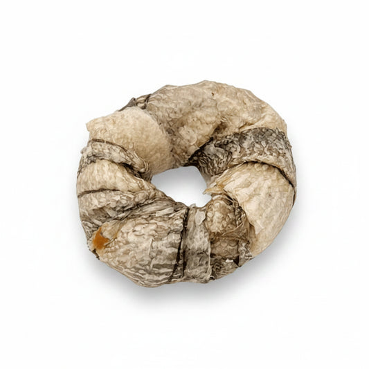 Donuts de peau de cabillaud pour chien
